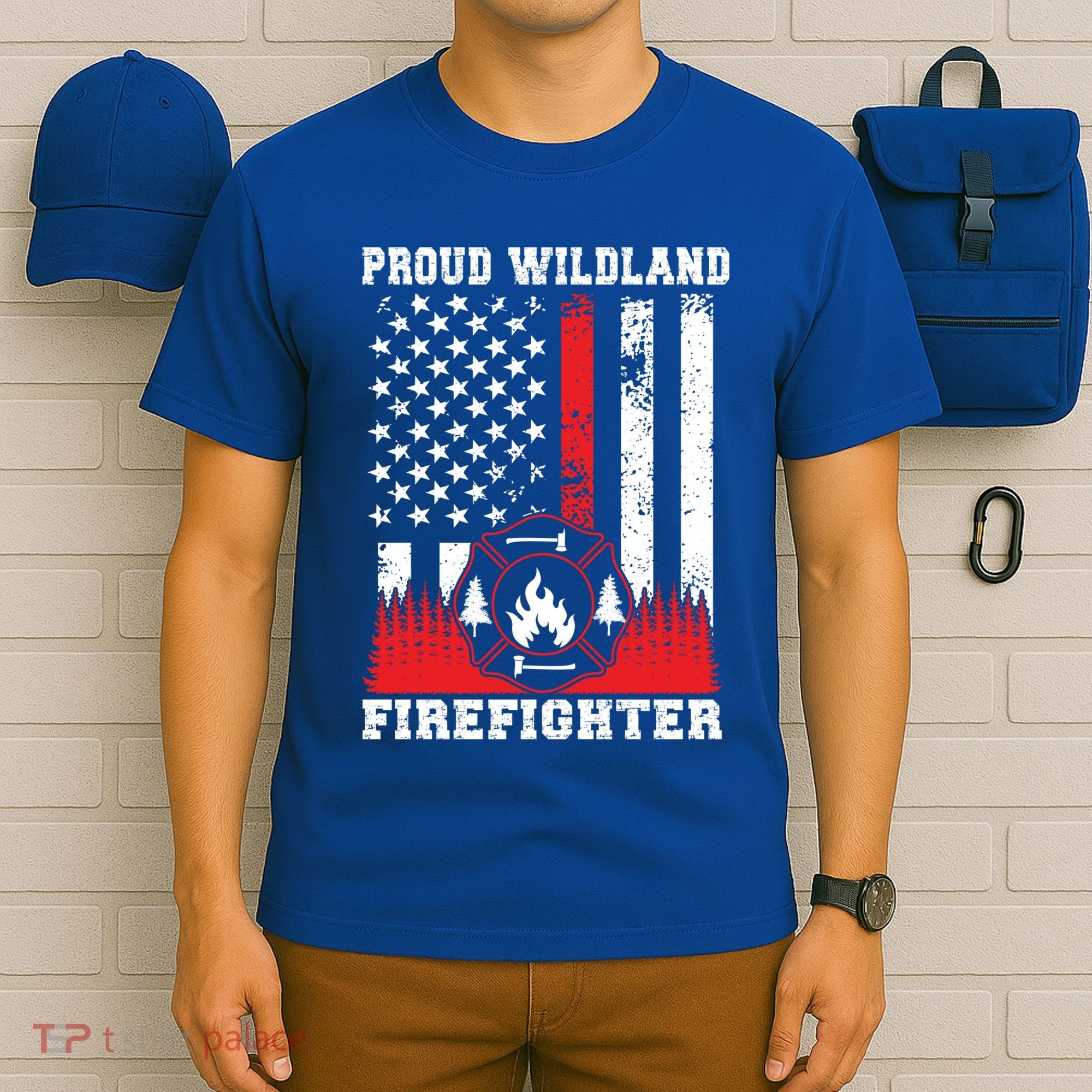 Wildland Firefighter Proud Wildland Fire Gift T-Shirt