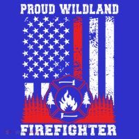 Wildland Firefighter Proud Wildland Fire Gift Button thumb 1