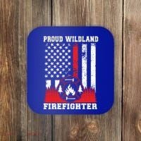 Wildland Firefighter Proud Wildland Fire Gift Coaster thumb 0
