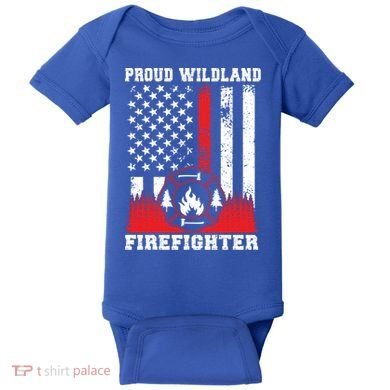 Wildland Firefighter Proud Wildland Fire Gift Baby Bodysuit