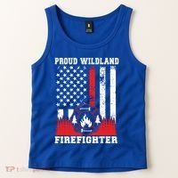 Wildland Firefighter Proud Wildland Fire Gift Tank Top thumb 2