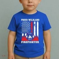 Wildland Firefighter Proud Wildland Fire Gift Toddler T-Shirt thumb 2