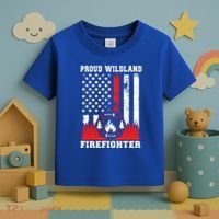 Wildland Firefighter Proud Wildland Fire Gift Toddler T-Shirt thumb 3