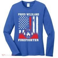 Wildland Firefighter Proud Wildland Fire Gift Women's Long Sleeve Shirt thumb 0