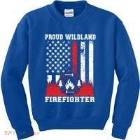 Wildland Firefighter Proud Wildland Fire Gift Kids Sweatshirt thumb 0
