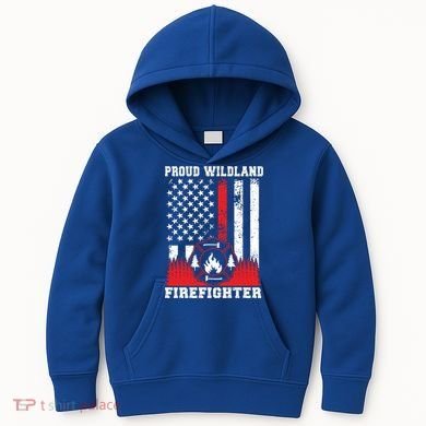 Wildland Firefighter Proud Wildland Fire Gift Kids Hoodie