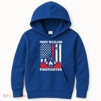 Wildland Firefighter Proud Wildland Fire Gift Kids Hoodie thumb 0
