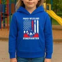 Wildland Firefighter Proud Wildland Fire Gift Kids Hoodie thumb 3