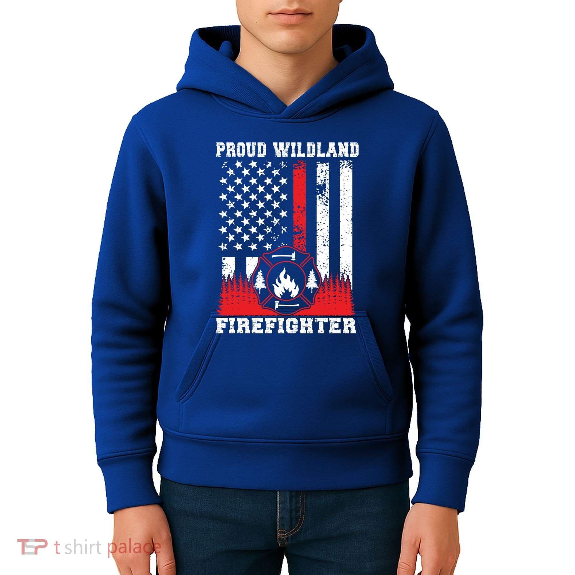 Wildland Firefighter Proud Wildland Fire Gift Kids Hoodie