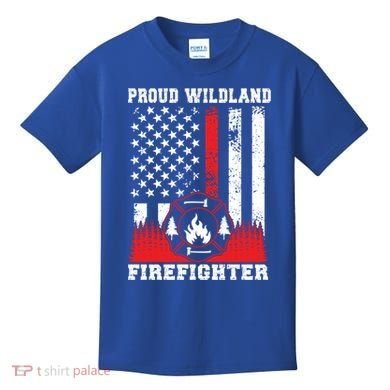 Wildland Firefighter Proud Wildland Fire Gift Kids T-Shirt