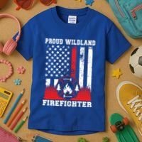 Wildland Firefighter Proud Wildland Fire Gift Kids T-Shirt thumb 3