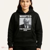 Wanted For President 2024 Trump Mugshot Hoodie thumb 5
