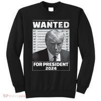 Wanted For President 2024 Trump Mugshot Sweatshirt thumb 0