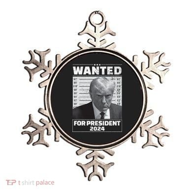Wanted For President 2024 Trump Mugshot Ornament