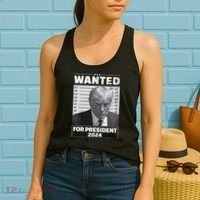 Wanted For President 2024 Trump Mugshot Women's Tank Top thumb 2