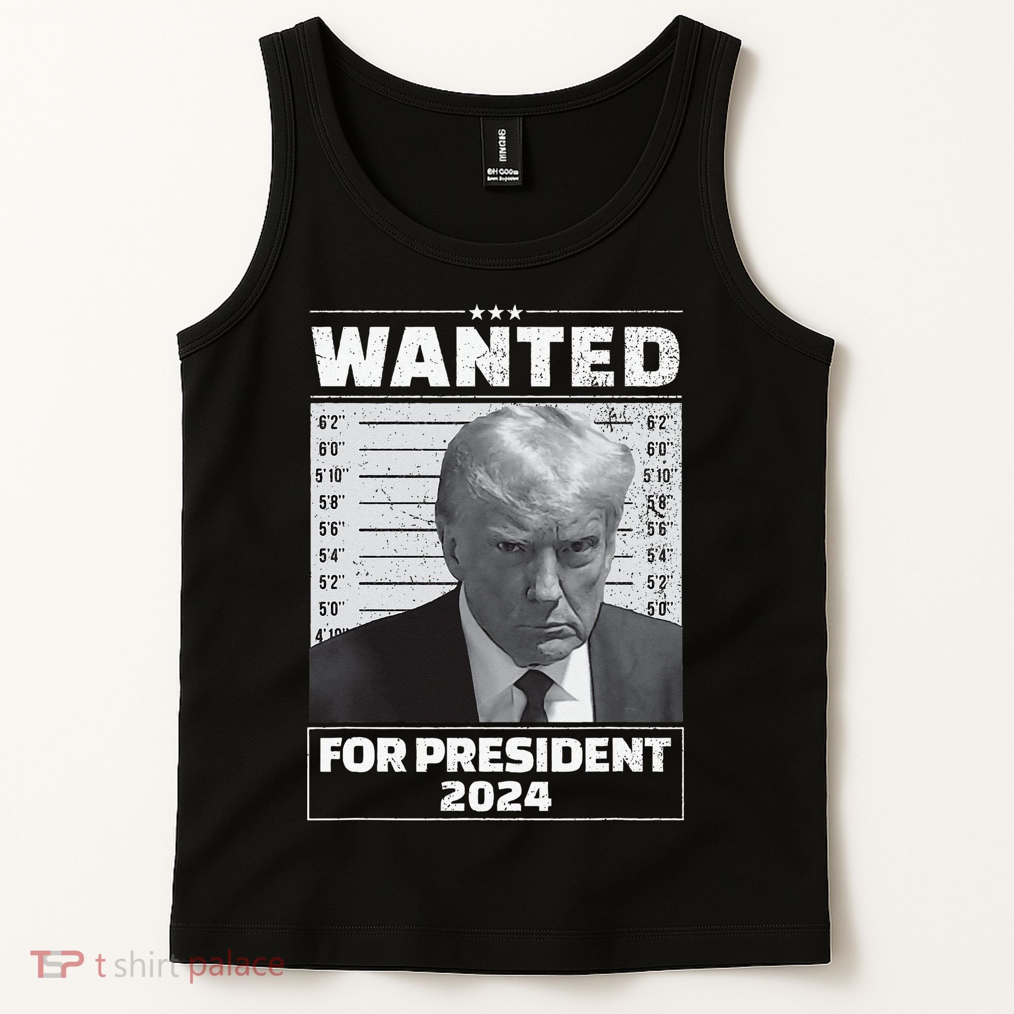 Wanted For President 2024 Trump Mugshot Tank Top
