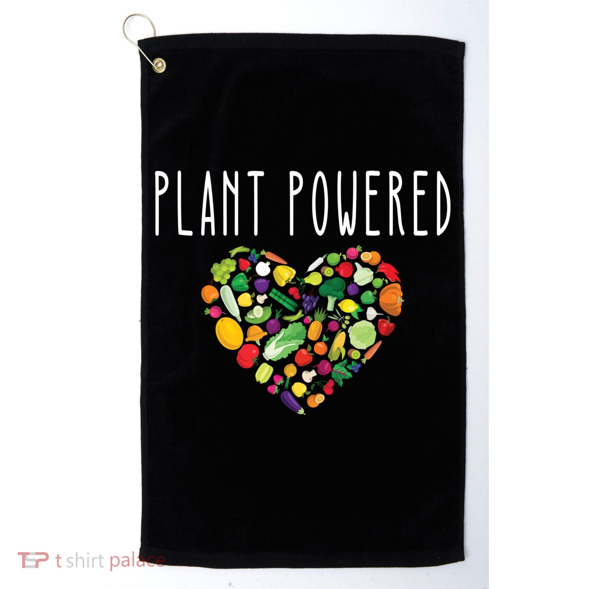 Whole Food Plant Based Lifestyle Wfpb Vegan Powered Veggie Meaningful Gift Golf Towel