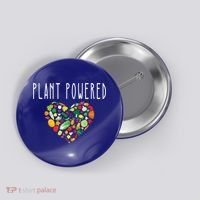 Whole Food Plant Based Lifestyle Wfpb Vegan Powered Veggie Meaningful Gift Button thumb 0