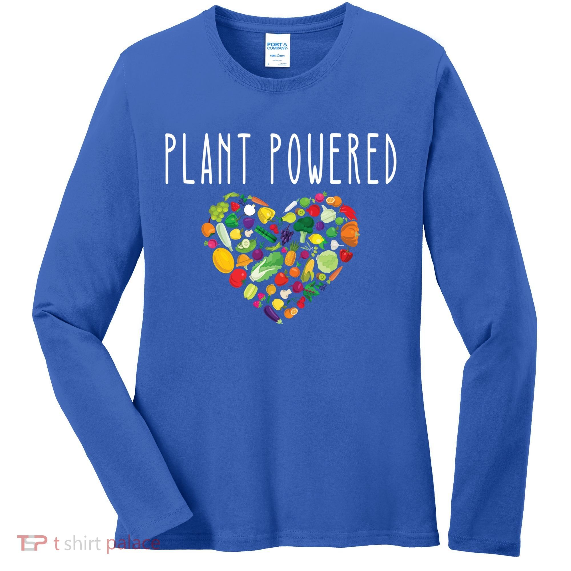 Whole Food Plant Based Lifestyle Wfpb Vegan Powered Veggie Meaningful Gift Women's Long Sleeve Shirt
