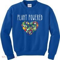 Whole Food Plant Based Lifestyle Wfpb Vegan Powered Veggie Meaningful Gift Kids Sweatshirt thumb 0