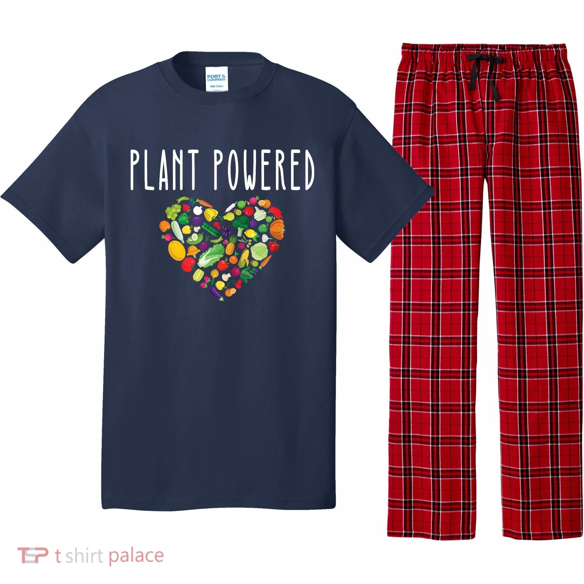 Whole Food Plant Based Lifestyle WFPB Vegan Powered Veggie Pajama Set