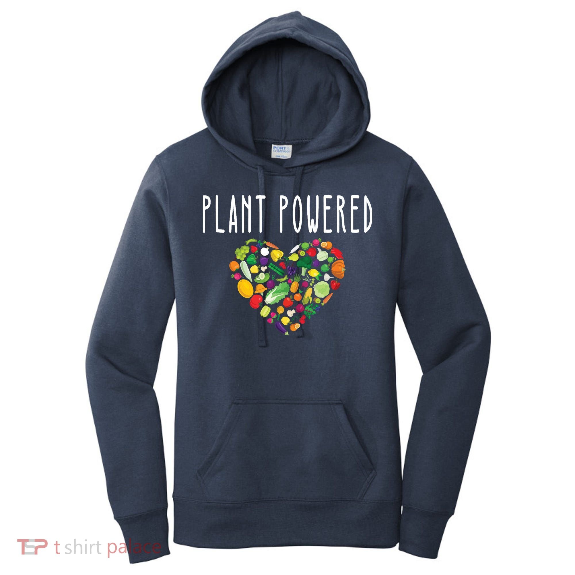 Whole Food Plant Based Lifestyle WFPB Vegan Powered Veggie Women's Hoodie