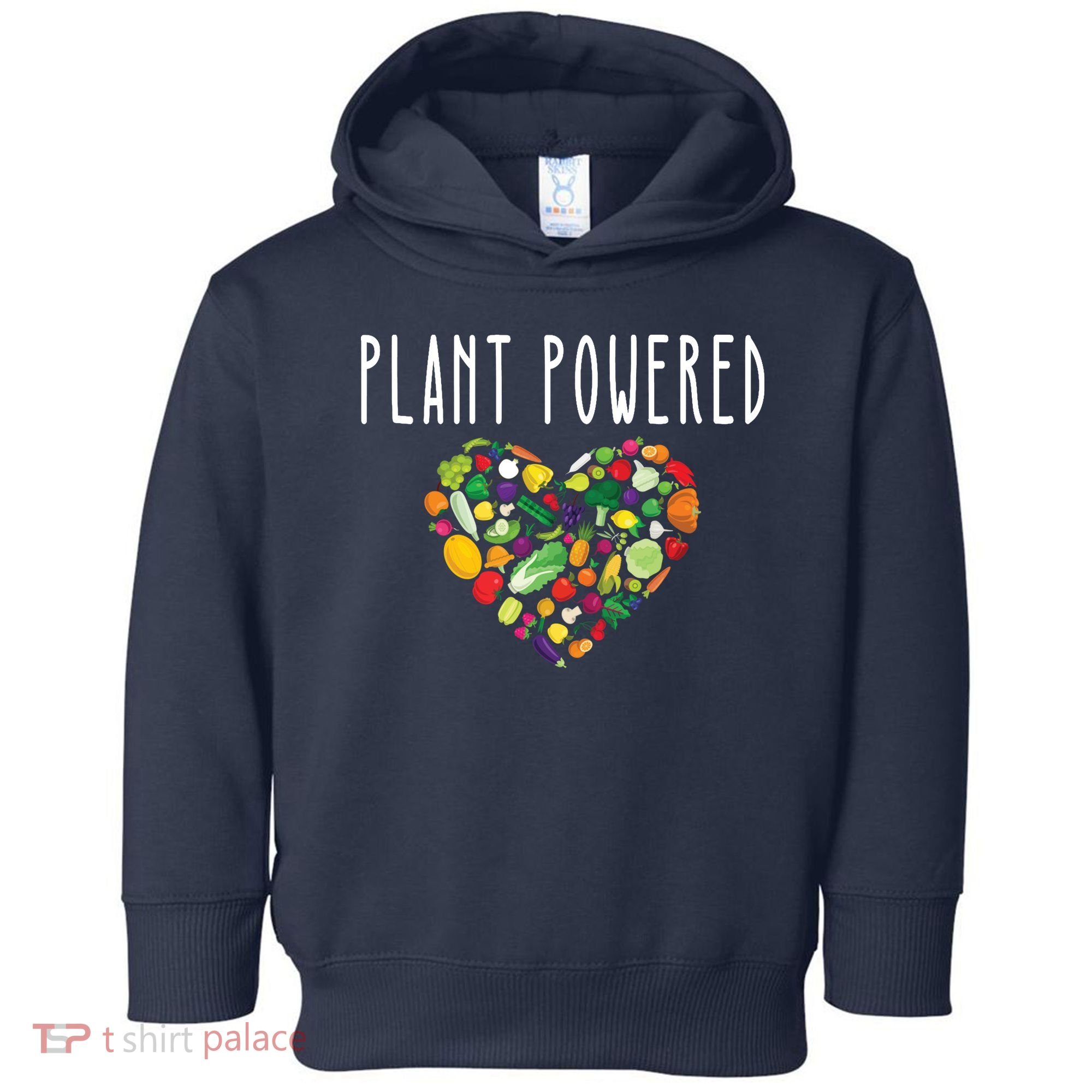 Whole Food Plant Based Lifestyle WFPB Vegan Powered Veggie Toddler Hoodie