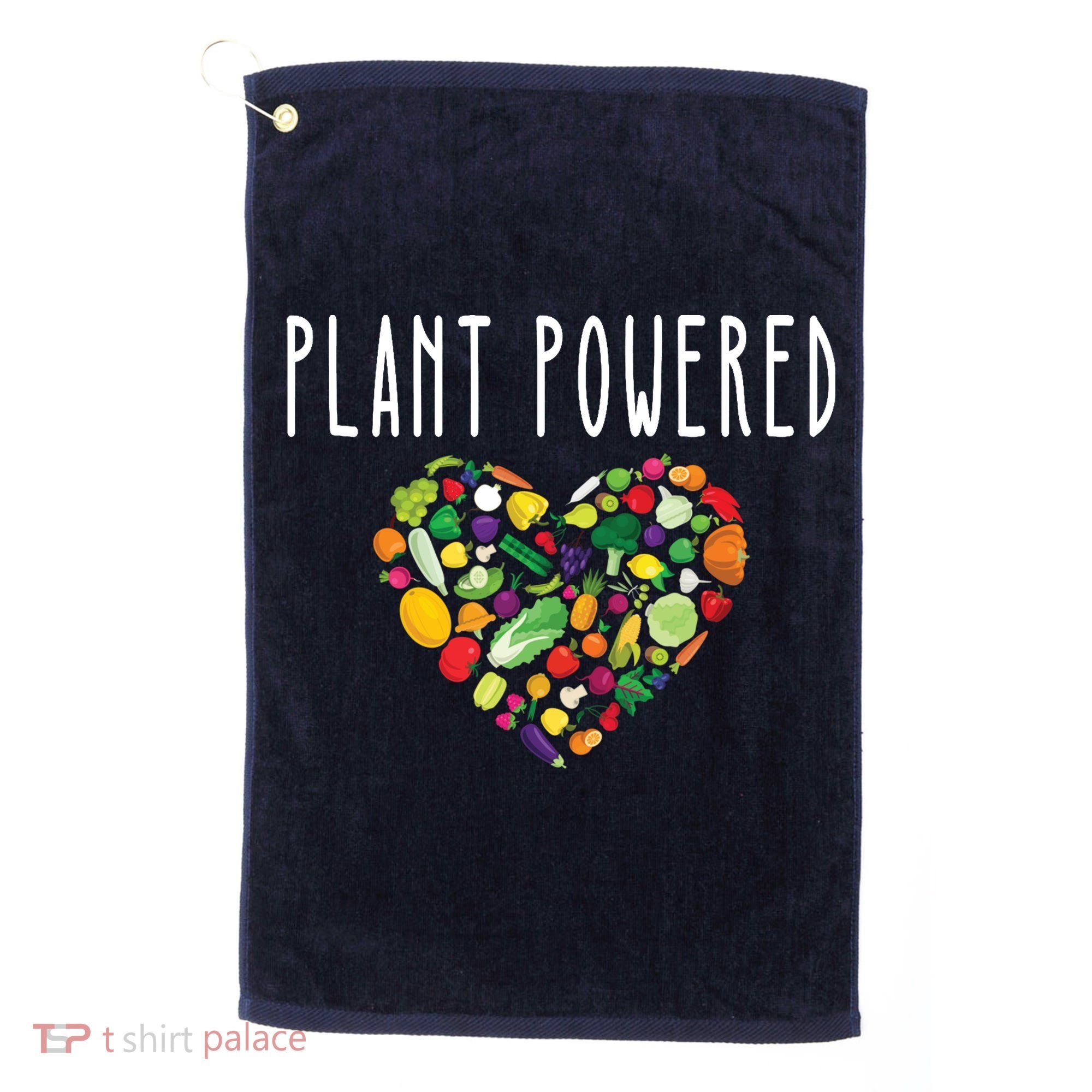 Whole Food Plant Based Lifestyle WFPB Vegan Powered Veggie Golf Towel