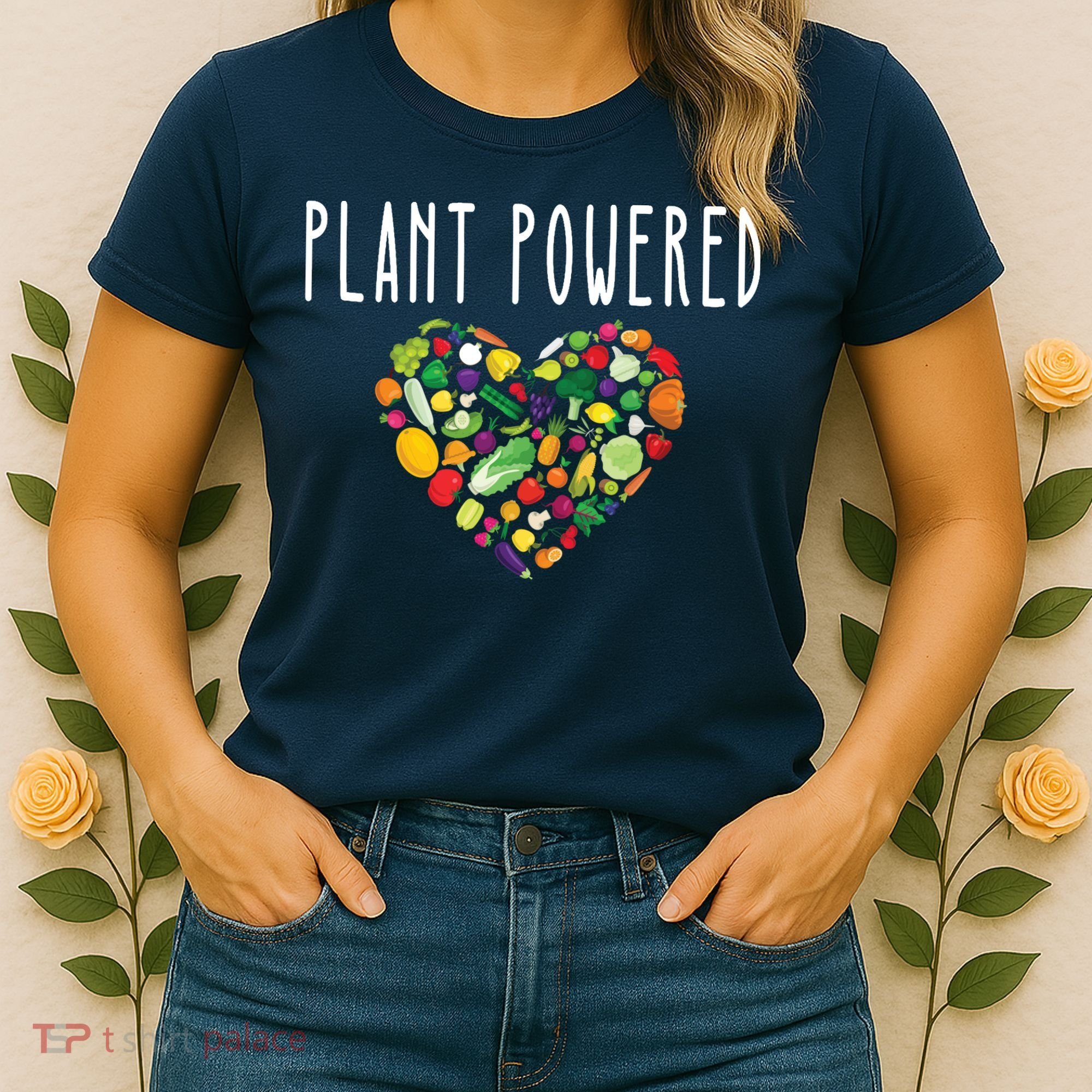 Whole Food Plant Based Lifestyle WFPB Vegan Powered Veggie Women's T-Shirt