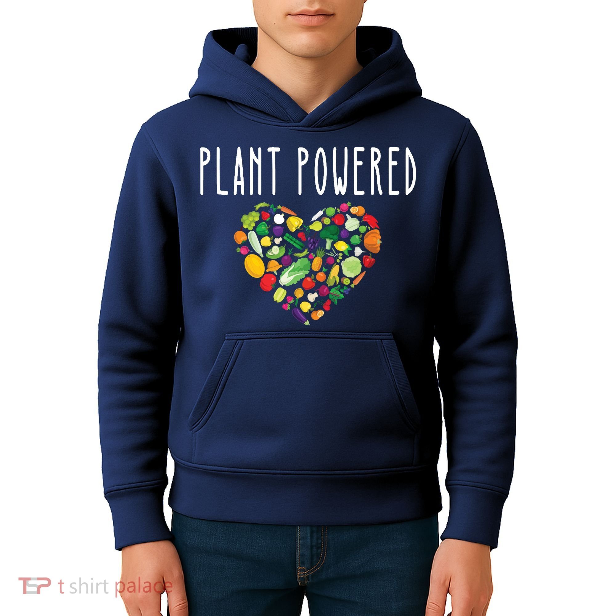 Whole Food Plant Based Lifestyle WFPB Vegan Powered Veggie Kids Hoodie