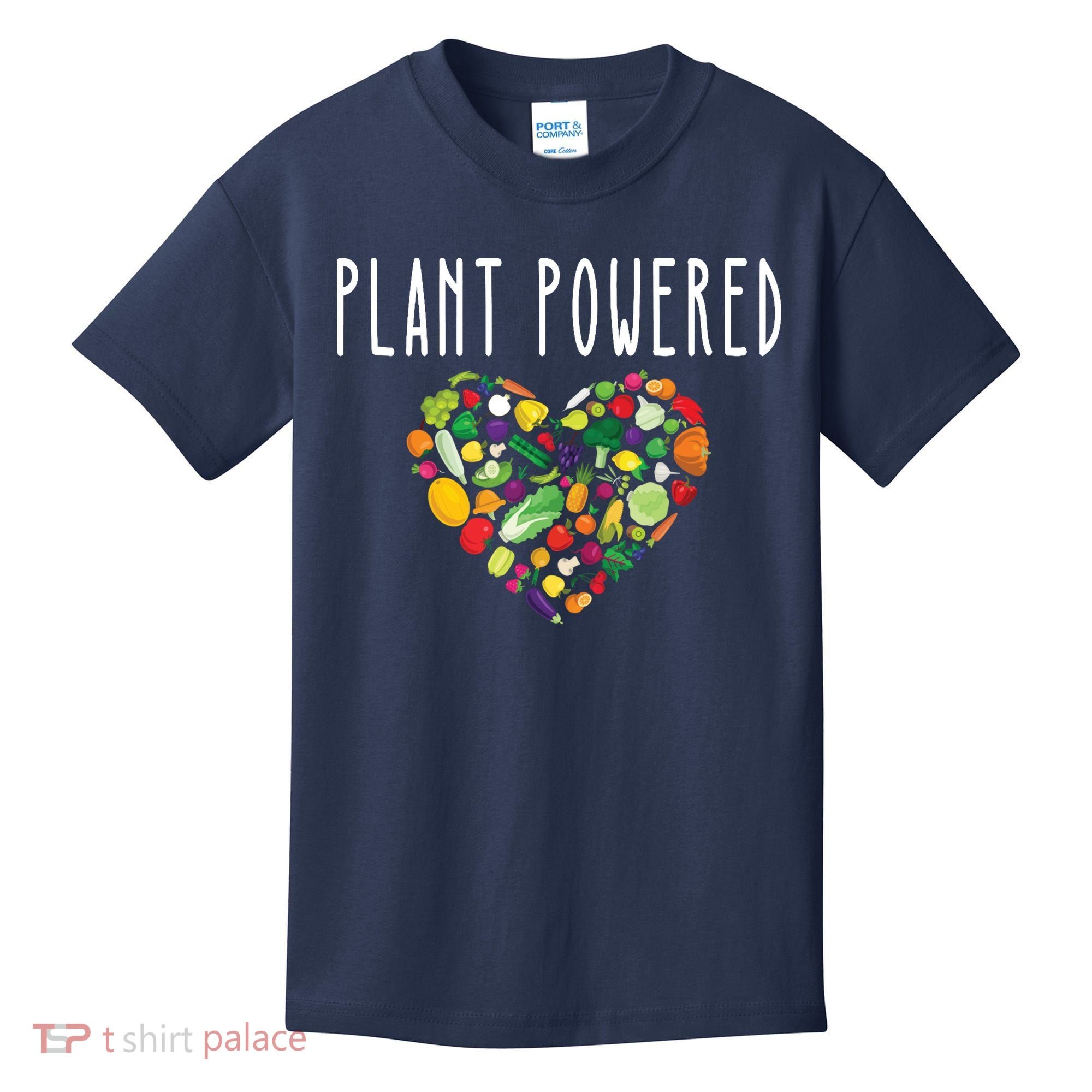 Whole Food Plant Based Lifestyle WFPB Vegan Powered Veggie Kids T-Shirt