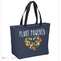 Whole Food Plant Based Lifestyle WFPB Vegan Powered Veggie Tote Bag thumb 2