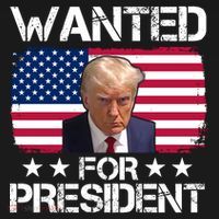 Wanted For President Donald Trump USA Election USA-Made Doggie Bandana thumb 2