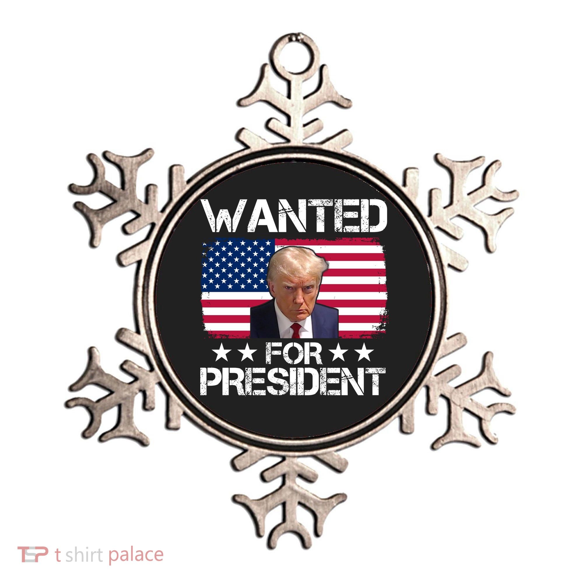 Wanted For President Donald Trump USA Election Ornament