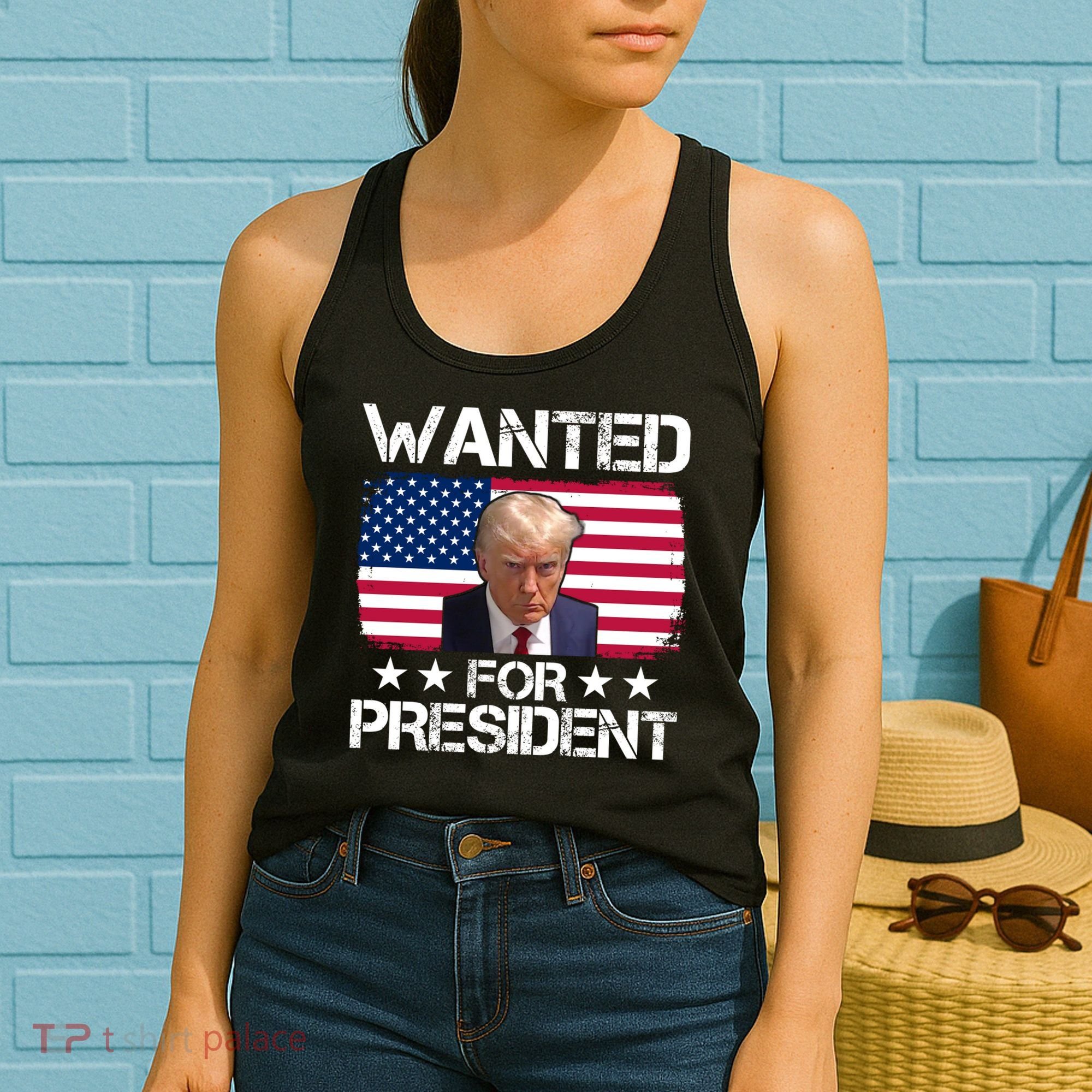 Wanted For President Donald Trump USA Election Women's Tank Top