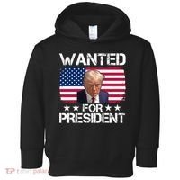 Wanted For President Donald Trump USA Election Toddler Hoodie thumb 0