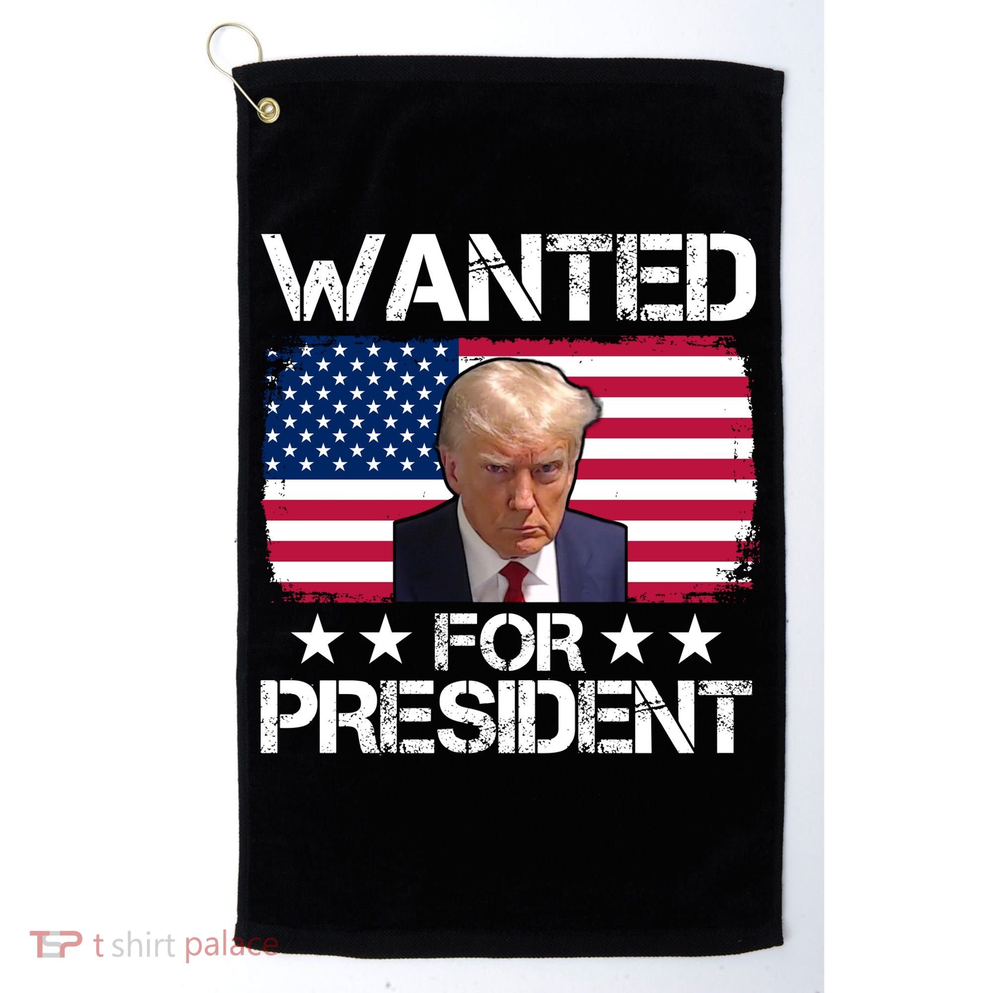 Wanted For President Donald Trump USA Election Golf Towel