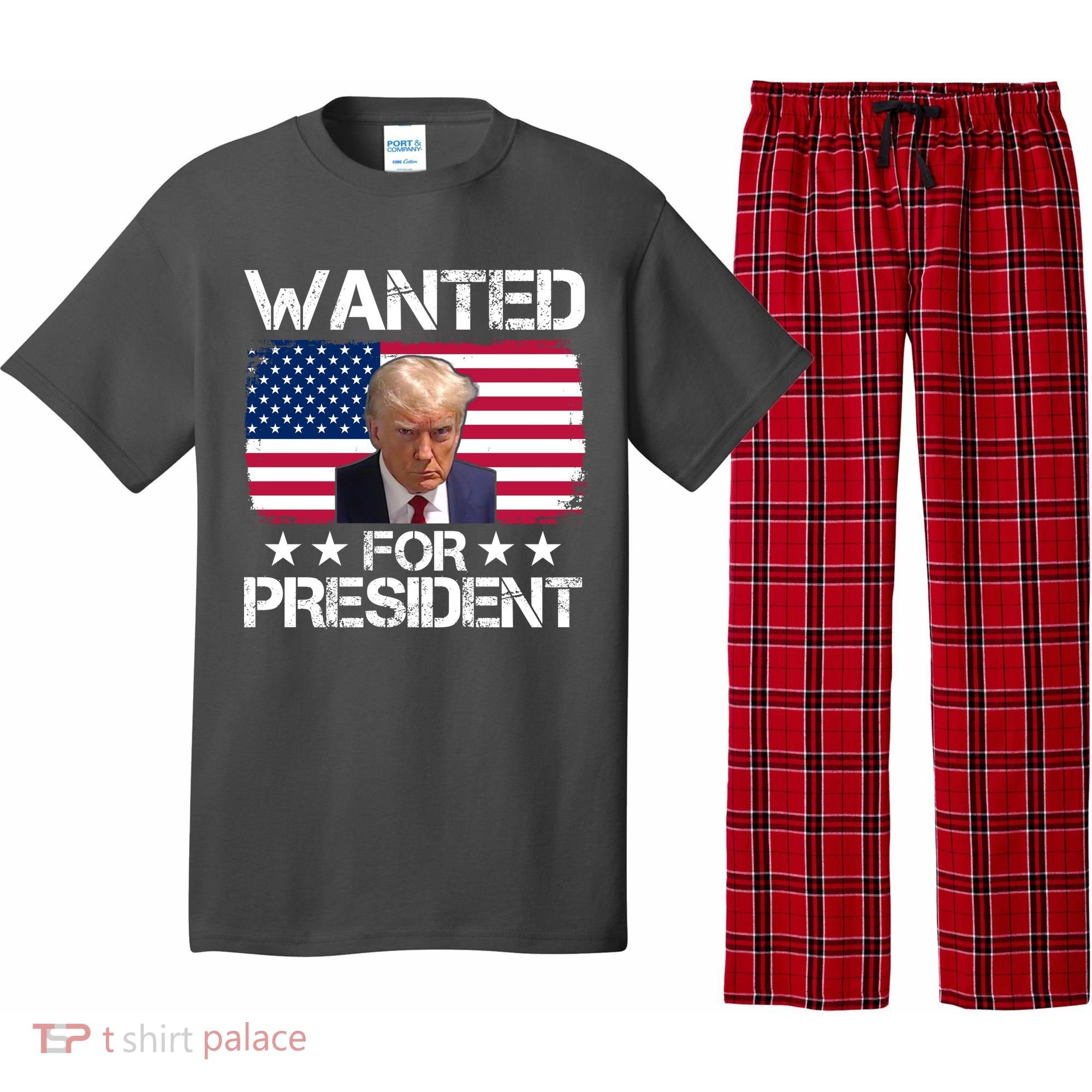 Wanted For President Donald Trump USA Election Pajama Set