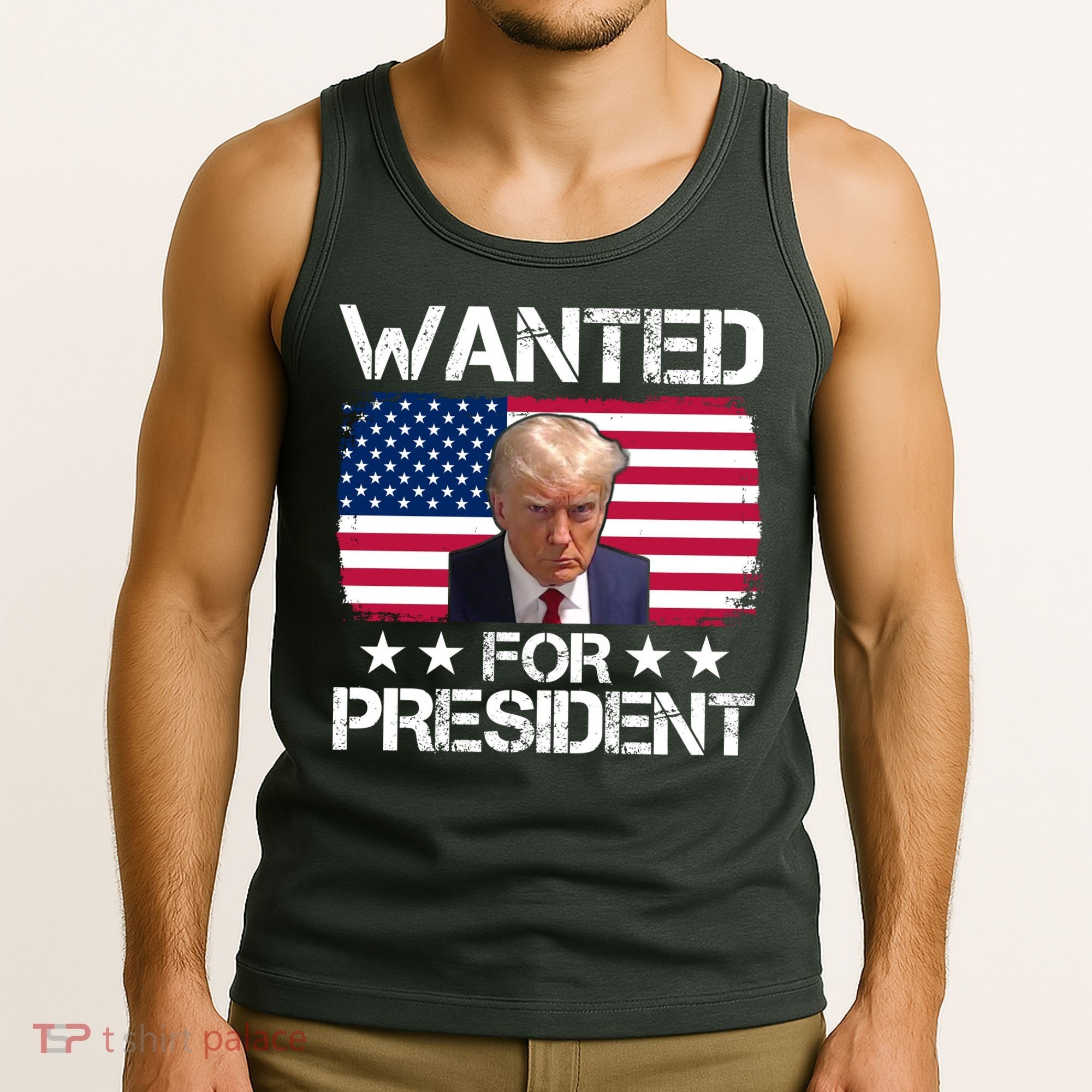 Wanted For President Donald Trump USA Election Tank Top