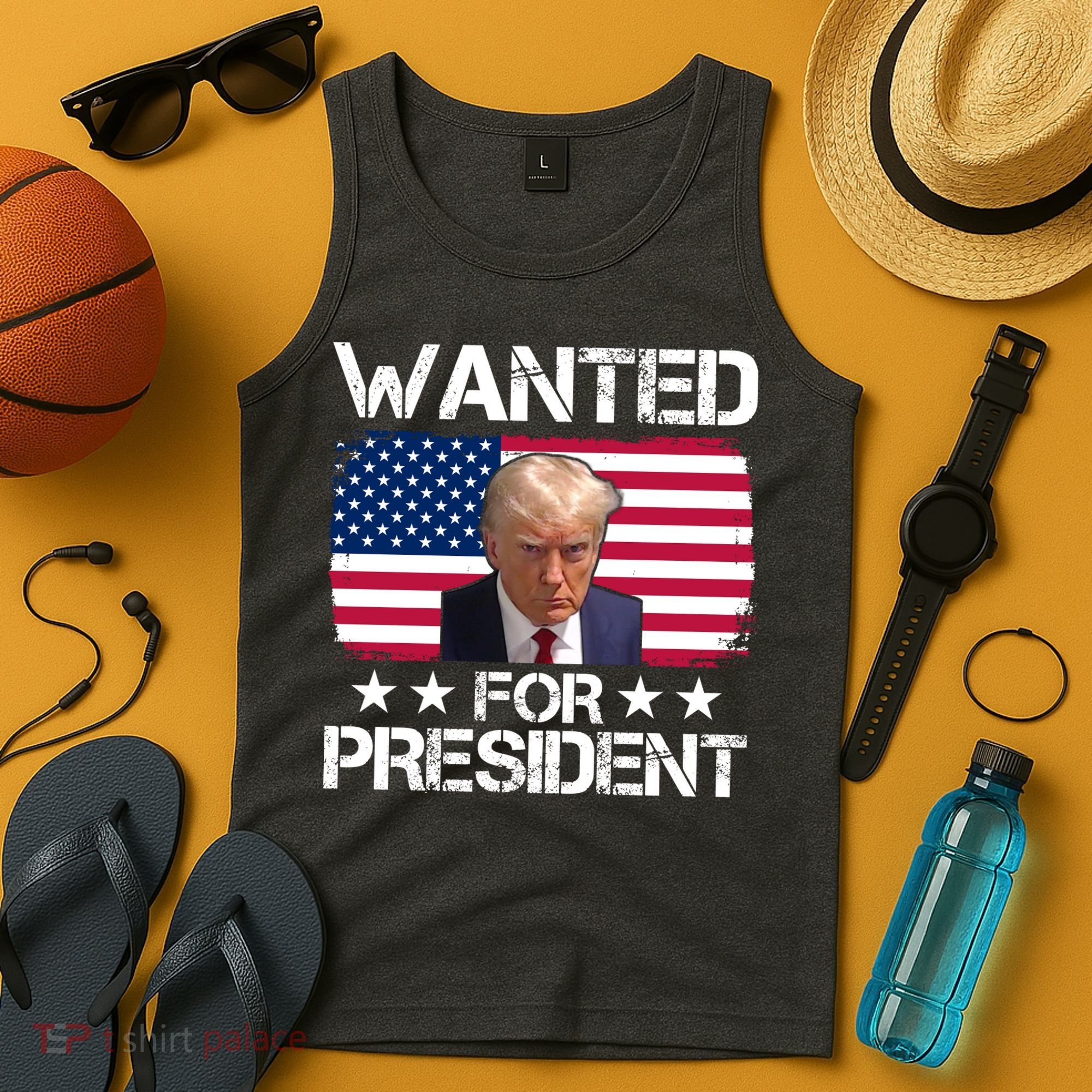 Wanted For President Donald Trump USA Election Tank Top