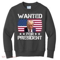 Wanted For President Donald Trump USA Election Kids Sweatshirt thumb 0