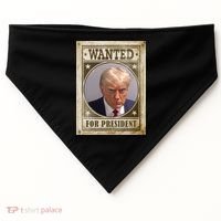 Wanted For President Funny Donald Trump Mugshot USA-Made Doggie Bandana thumb 0