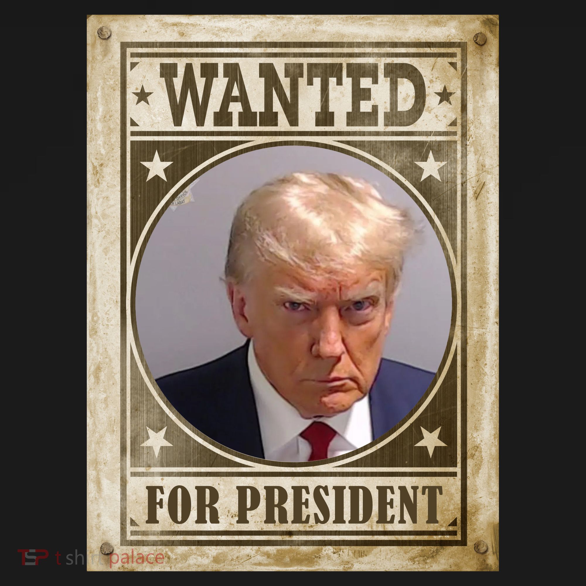 Wanted For President Funny Donald Trump Mugshot Bucket Hat