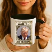 Wanted For President Funny Donald Trump Mugshot Coffee Mug thumb 3
