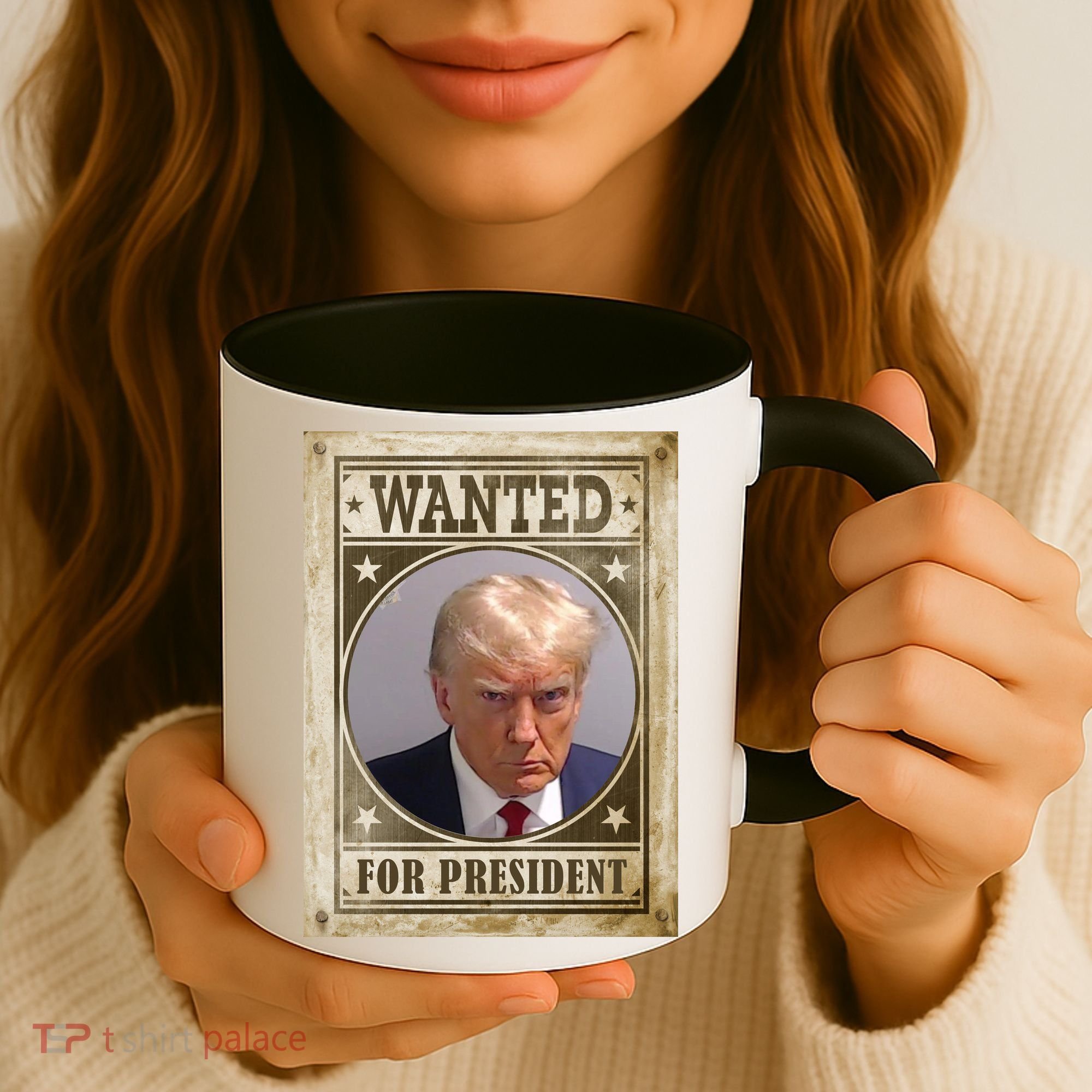 Wanted For President Funny Donald Trump Mugshot Coffee Mug