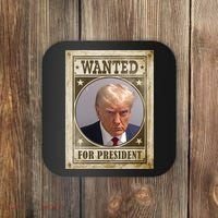 Wanted For President Funny Donald Trump Mugshot Coaster thumb 0