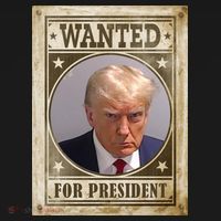 Wanted For President Funny Donald Trump Mugshot Women's Hoodie thumb 2