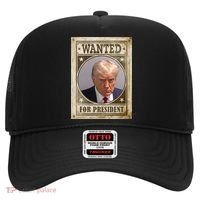 Wanted For President Funny Donald Trump Mugshot Hat thumb 0