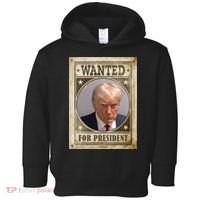 Wanted For President Funny Donald Trump Mugshot Toddler Hoodie thumb 0