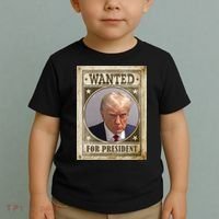 Wanted For President Funny Donald Trump Mugshot Toddler T-Shirt thumb 2